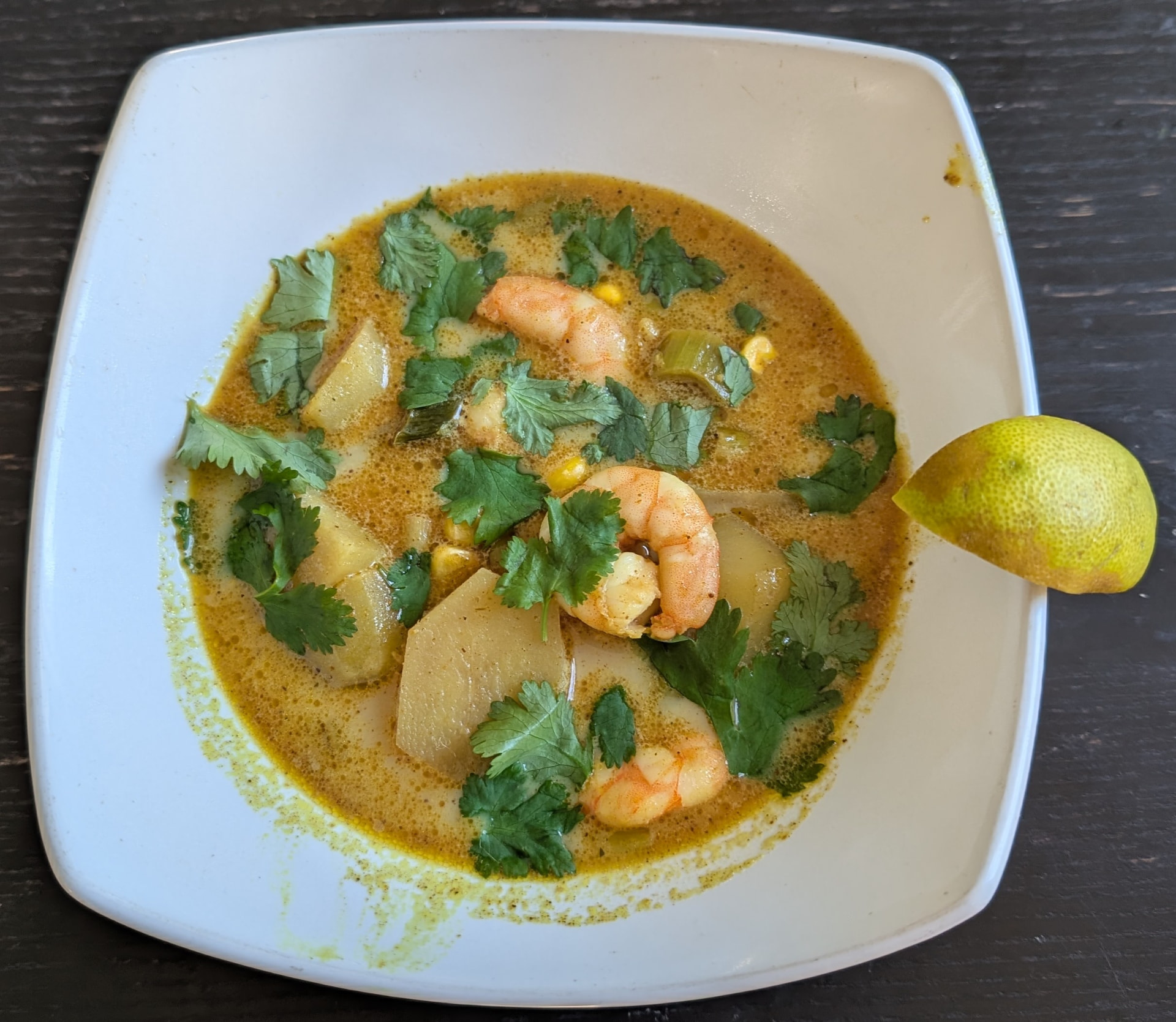 Garam Masala Prawn Soup