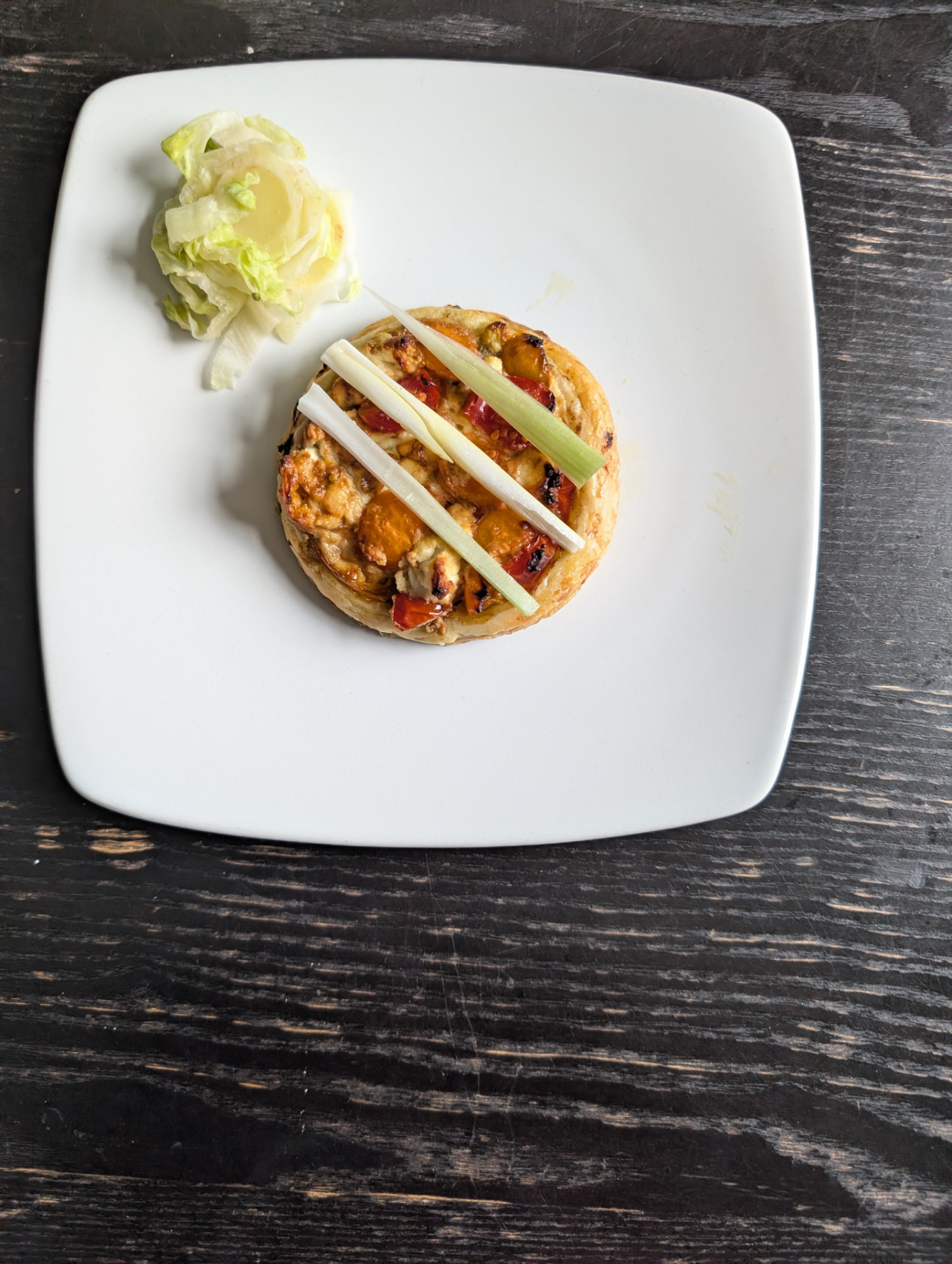 Goats Cheese Puff Pastry Tart with Roast Cherry Tomatoes